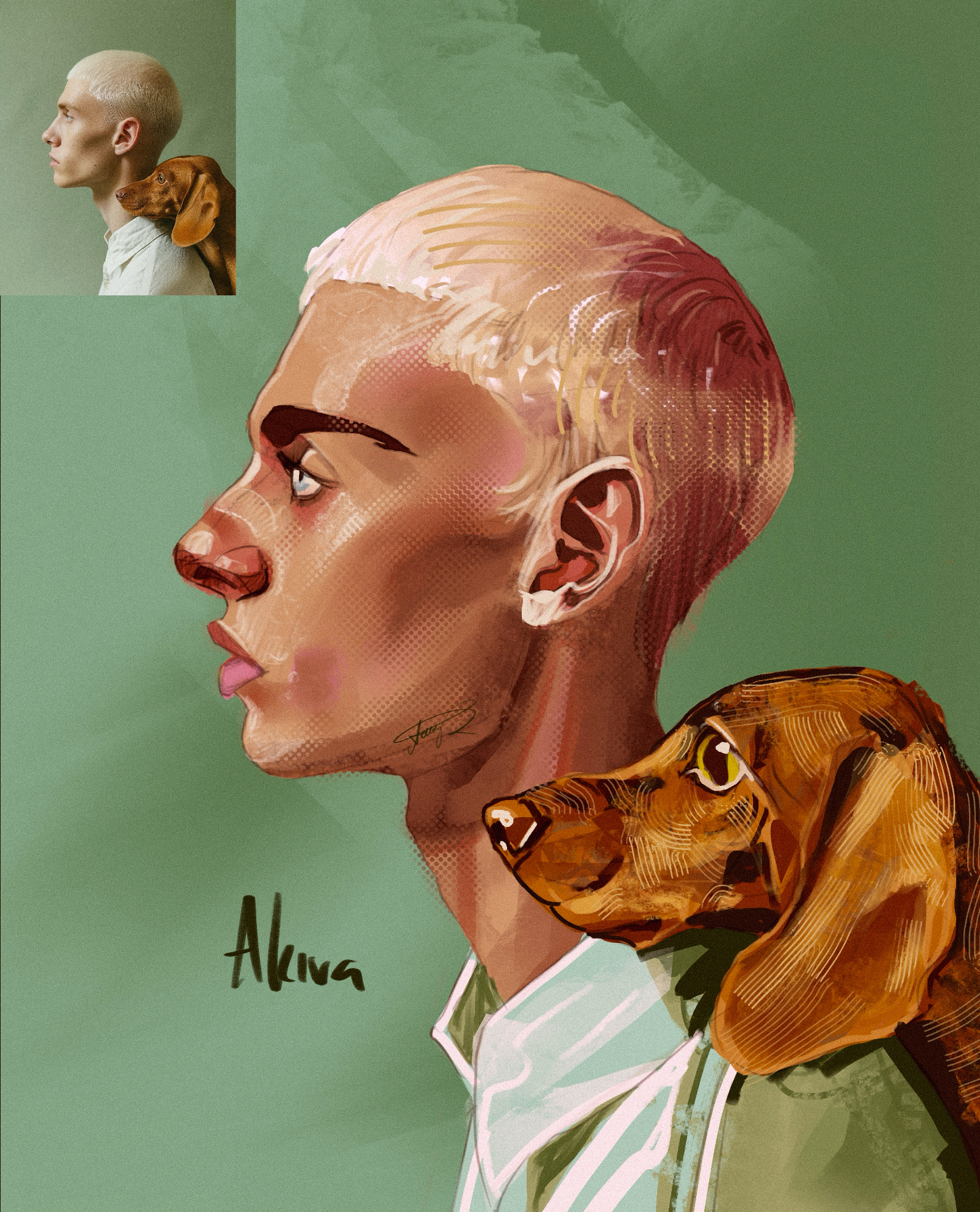 pet and owner portrait