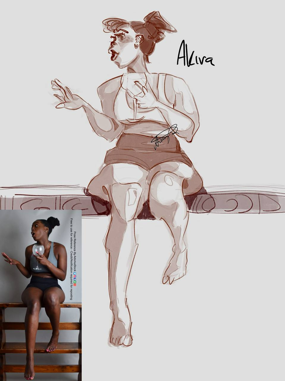 stylized figure sketch