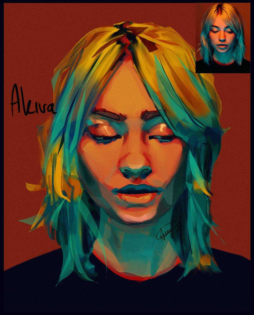 stylized digital portrait example